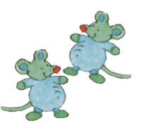 Twee knuffelmuizen